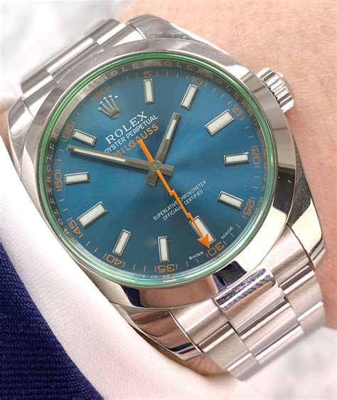 blau rolex 2016|Rolex Milgauss 116400GV blue blau .